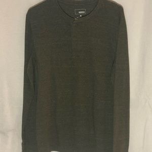 Men’s Long-Sleeve Thermal Shirt, Olive Green